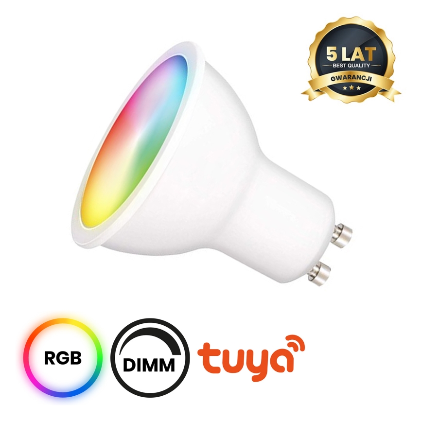 Lâmpada LED RGB Regulável GU10/5W/230V 2700-6500K Wi-Fi Tuya