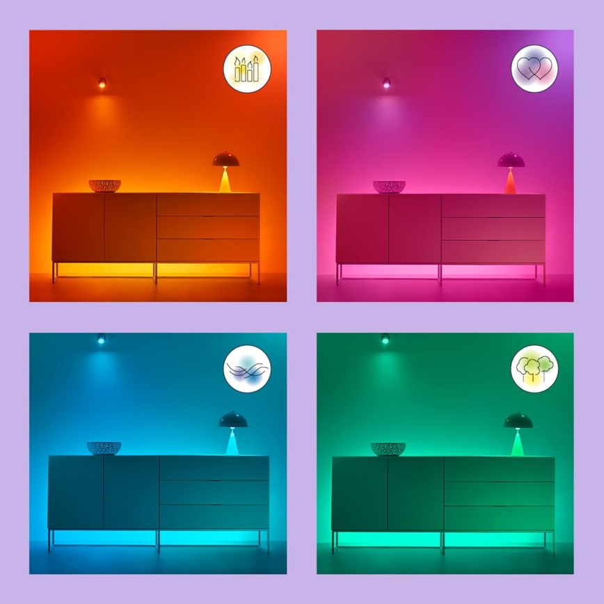 Lâmpada LED RGBW Regulável A80 E27/18,5W/230V 2200-6500K CRI 90 Wi-Fi - WiZ