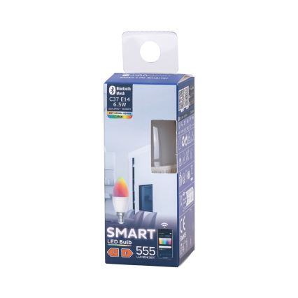 Lâmpada LED RGBW com regulação C37 E14/6,5W/230V 2700-6500K - Aigostar