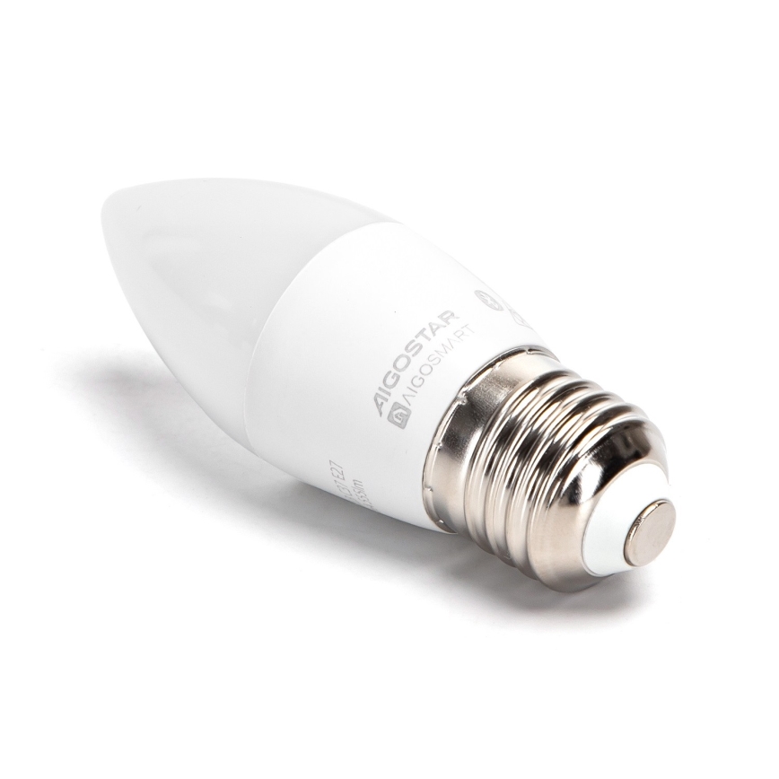 Lâmpada LED RGBW com regulação C37 E27/4,9W/230V 2700-6500K - Aigostar