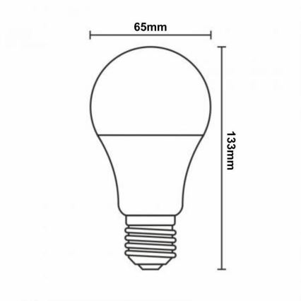 Lâmpada LED RGBW com regulação A60 E27/15W/230V 2700-6500K Wi-Fi Tuya