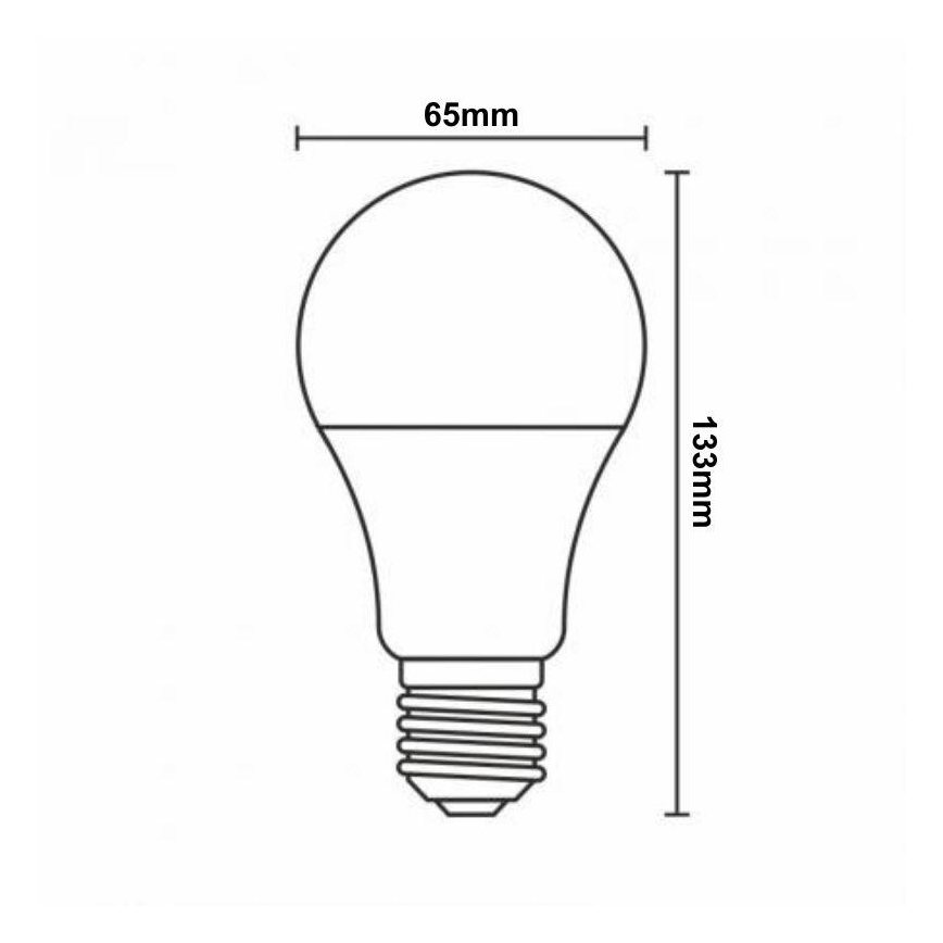 Lâmpada LED RGBW com regulação A60 E27/15W/230V 2700-6500K Wi-Fi Tuya