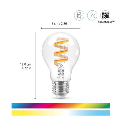 Lâmpada LED RGBW com regulação A60 E27/6,3W/230V 2200-6500K Wi-Fi - WiZ