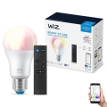 Lâmpada LED RGBW com regulação A60 E27/8,5W/230V 2200-6500K  CRI 90 Wi-Fi + controlo remoto - WiZ