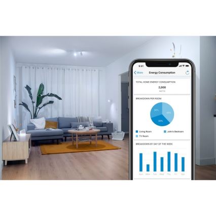 Lâmpada LED RGBW com regulação A60 E27/8,5W/230V 2200-6500K  CRI 90 Wi-Fi + controlo remoto - WiZ