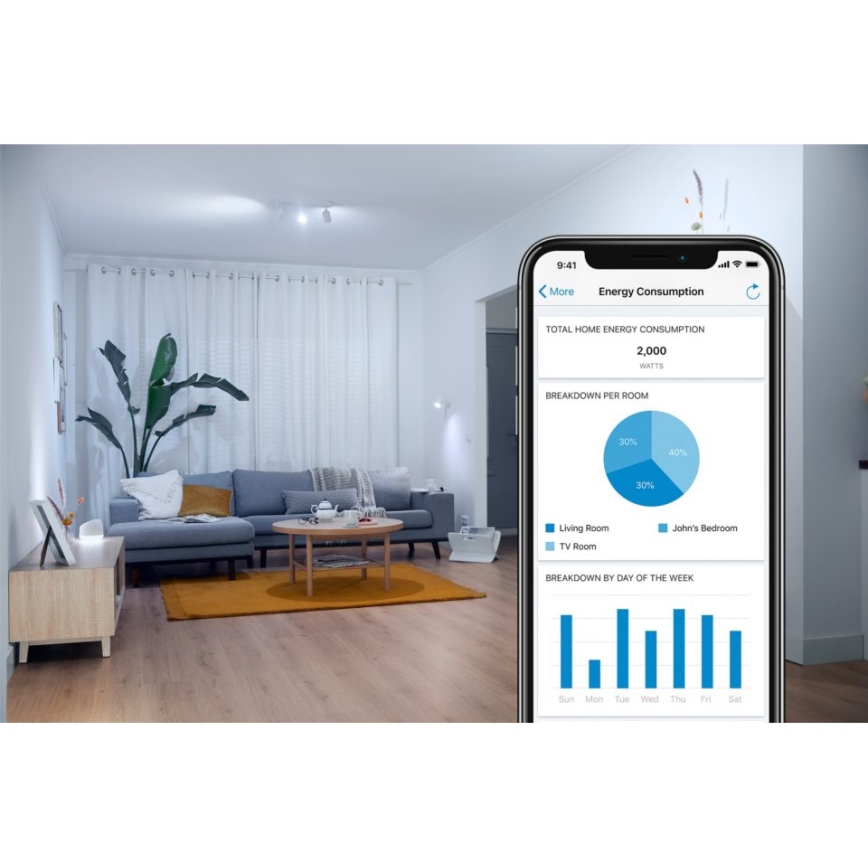 Lâmpada LED RGBW com regulação A60 E27/8,5W/230V 2200-6500K  CRI 90 Wi-Fi + controlo remoto - WiZ
