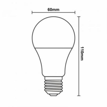 Lâmpada LED RGBW com regulação A60 E27/9W/230V 2700-6500K Wi-Fi Tuya