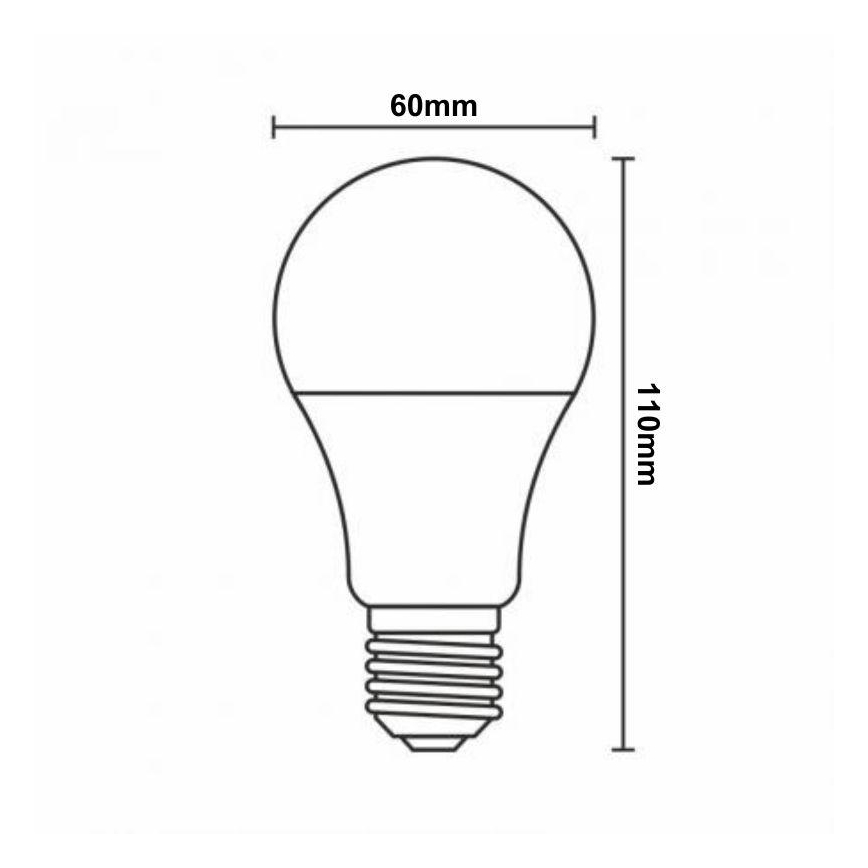 Lâmpada LED RGBW com regulação A60 E27/9W/230V 2700-6500K Wi-Fi Tuya