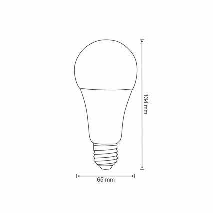 Lâmpada LED RGBW com regulação A65 E27/11W/230V 2700-6500K Wi-Fi Tuya