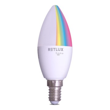 Lâmpada LED RGBW com regulação C37 E14/4,5W/230V 2700-6500K Wi-Fi Tuya