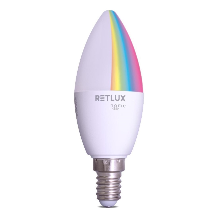 Lâmpada LED RGBW com regulação C37 E14/4,5W/230V 2700-6500K Wi-Fi Tuya
