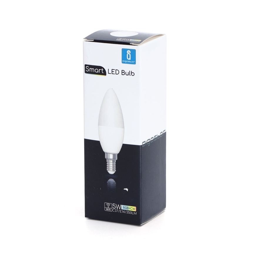 Lâmpada LED RGBW com regulação C37 E14/5W/230V 3000-6500K Wi-Fi - Aigostar