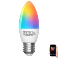 Lâmpada LED RGBW com regulação C37 E27/5W/230V 3000-6500K Wi-Fi - Aigostar