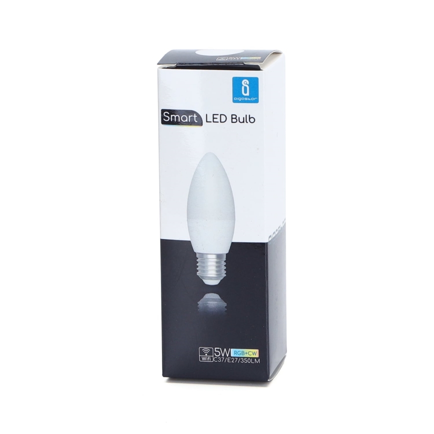 Lâmpada LED RGBW com regulação C37 E27/5W/230V 3000-6500K Wi-Fi - Aigostar