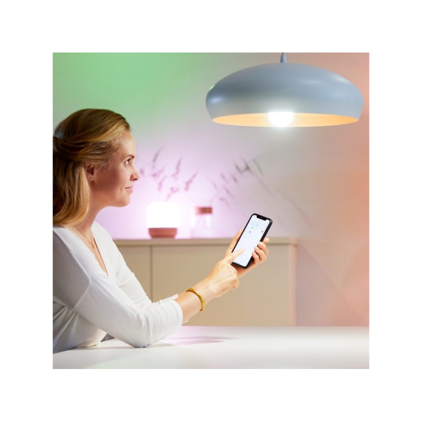 Lâmpada LED RGBW com regulação E27/8,5W/230V 3000-6500K Wi-Fi - Reality