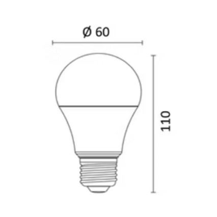 Lâmpada LED RGBW com regulação E27/8,5W/230V 3000-6500K Wi-Fi - Reality