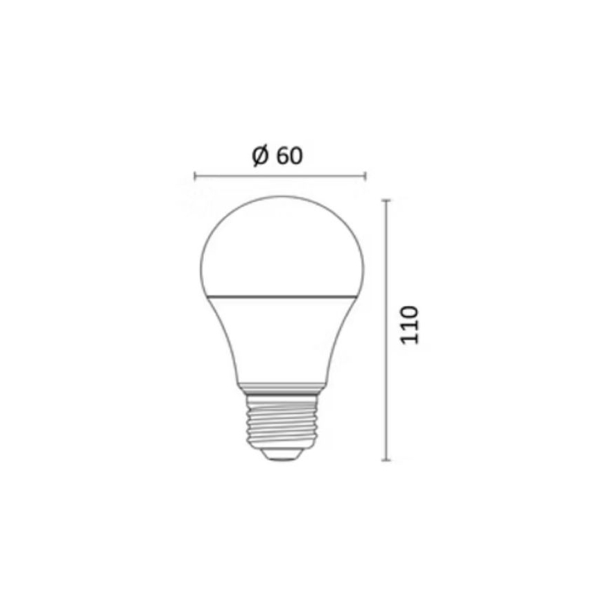 Lâmpada LED RGBW com regulação E27/8,5W/230V 3000-6500K Wi-Fi - Reality