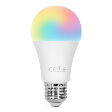 Lâmpada LED RGBW com regulação E27/8W/230V 3000K + comando - Aigostar