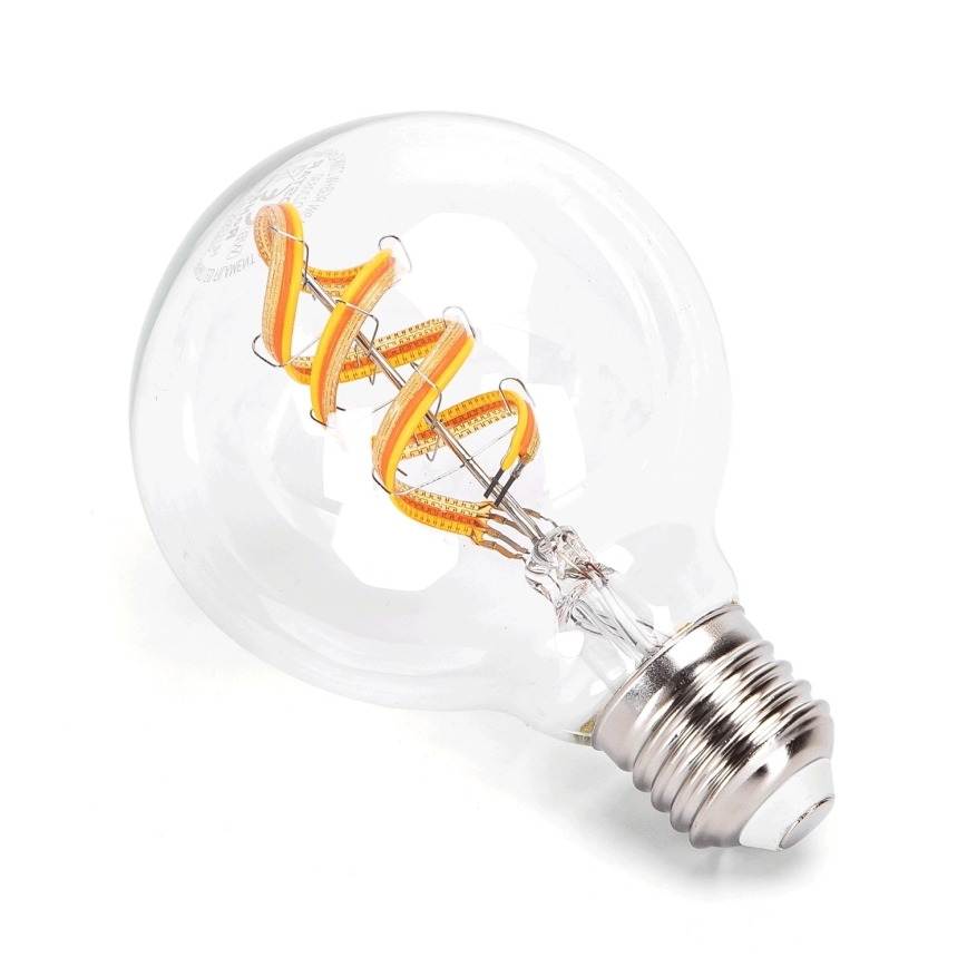 Lâmpada LED RGBW com regulação FILAMENT G80 E27/4,9W/230V 2700K Wi-Fi - Aigostar