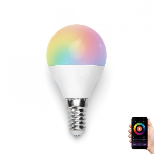 Lâmpada LED RGBW com regulação G45 E14/5W/230V 3000-6500K Wi-Fi - Aigostar