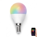 Lâmpada LED RGBW com regulação G45 E14/7W/230V 3000-6500K Wi-Fi - Aigostar
