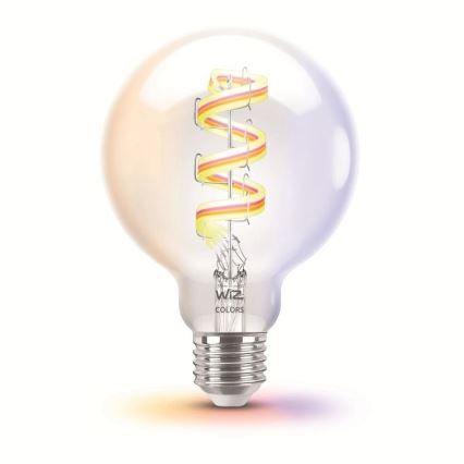 Lâmpada LED RGBW com regulação G95 E27/6,3W/230V 2200-6500K Wi-Fi - WiZ