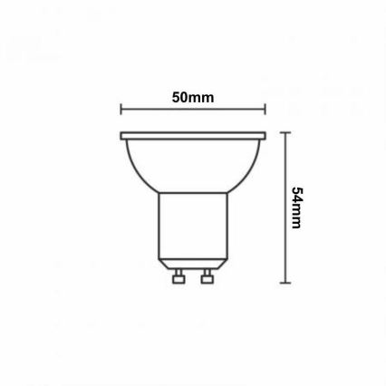 Lâmpada LED RGBW com regulação GU10/4,5W/230V 2700-6500K Wi-Fi Tuya