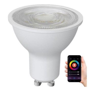 Lâmpada LED RGBW com regulação GU10/4,5W/230V 2700-6500K Wi-Fi Tuya