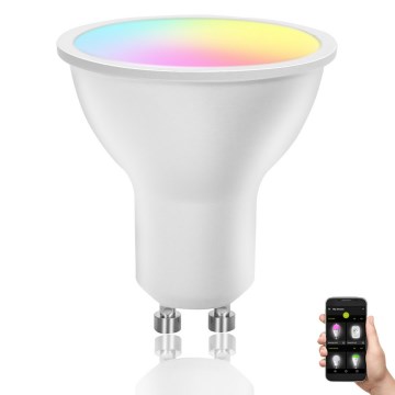 Lâmpada LED RGBW com regulação GU10/4,9W/230V 2700-6500K Wi-Fi - Aigostar