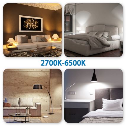 Lâmpada LED RGBW com regulação GU10/6,5W/230V 2700-6500K Wi-Fi - Aigostar
