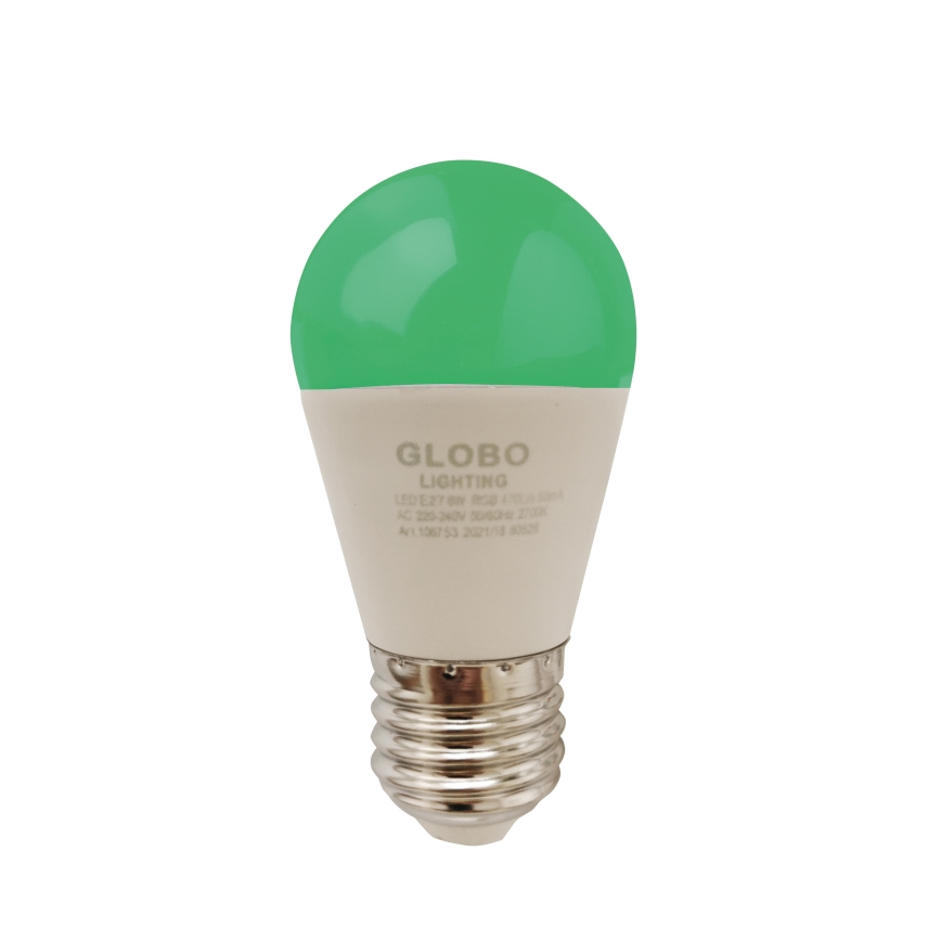 Lâmpada LED RGBW com regulação E27/6W/230V 3000K + comando - Globo