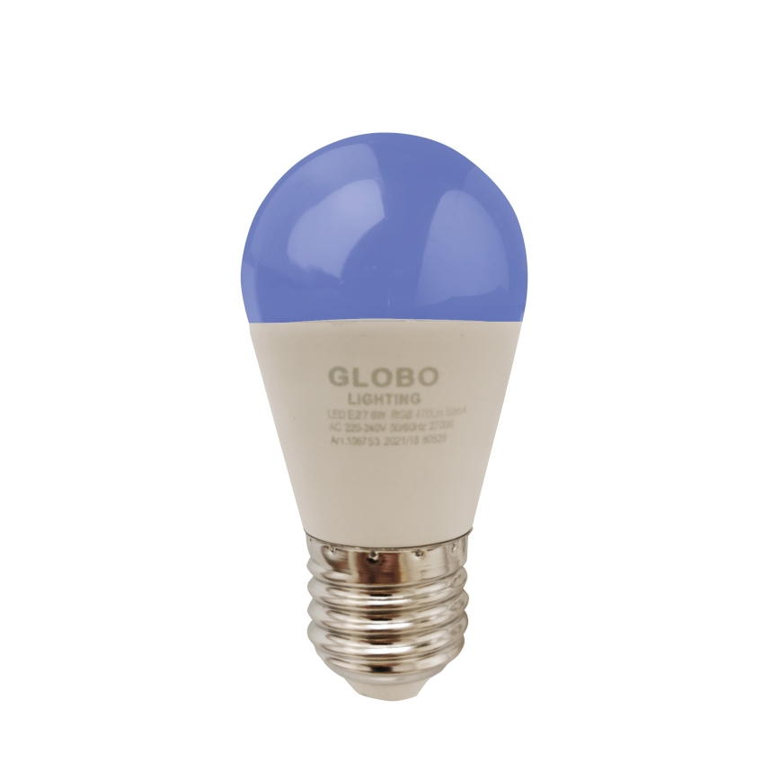 Lâmpada LED RGBW com regulação E27/6W/230V 3000K + comando - Globo