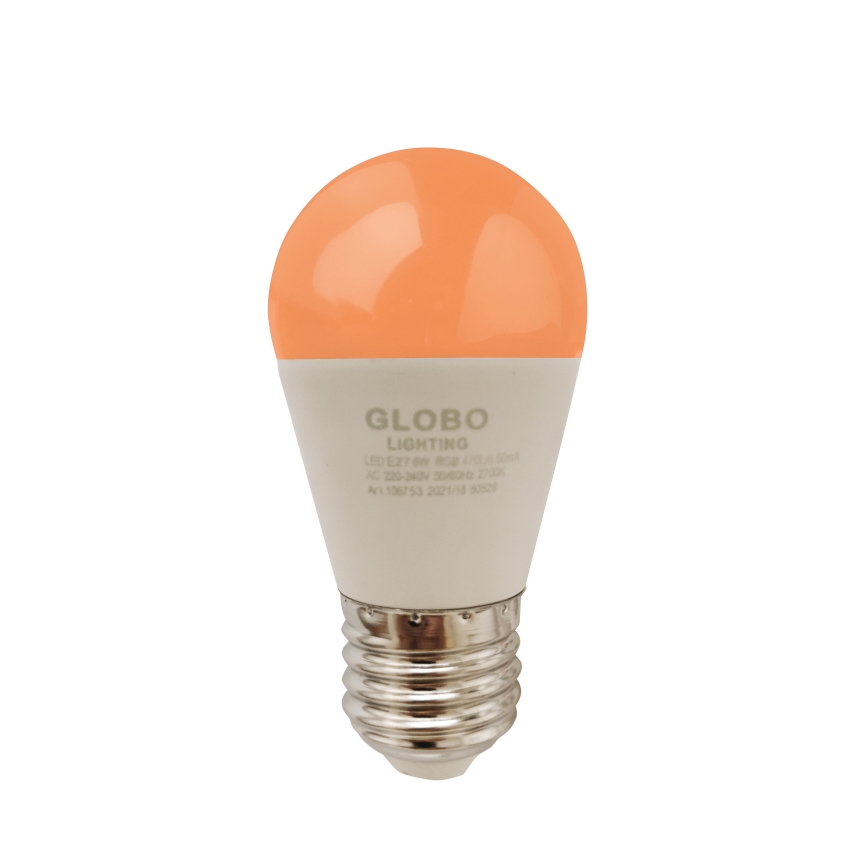 Lâmpada LED RGBW com regulação E27/6W/230V 3000K + comando - Globo