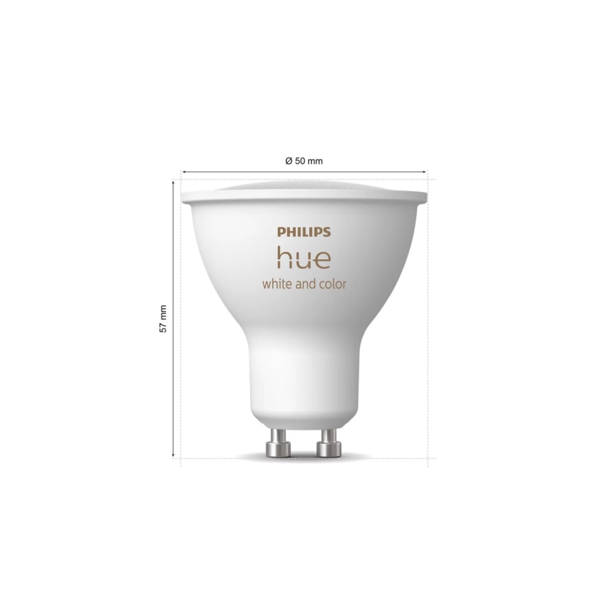 Lâmpada LED RGBW com regulação Philips Hue White And Color Ambiance GU10/4,2W/230V 2000-6500K
