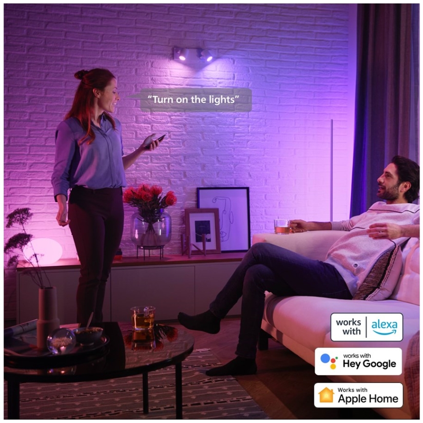 Lâmpada LED RGBW com regulação Philips Hue White And Color Ambiance GU5,3/MR16/6,3W/12V 2000-6500K