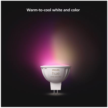 Lâmpada LED RGBW com regulação Philips Hue White And Color Ambiance GU5,3/MR16/6,3W/12V 2000-6500K