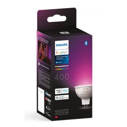 Lâmpada LED RGBW com regulação Philips Hue White And Color Ambiance GU5,3/MR16/6,3W/12V 2000-6500K