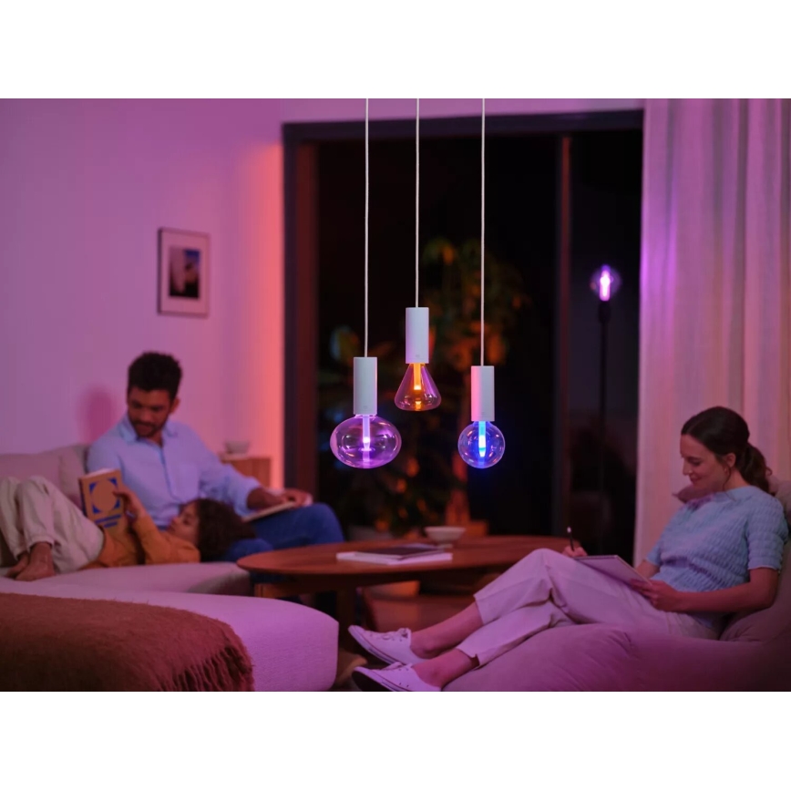 Lâmpada LED RGBW com regulação Philips Hue White And Color Ambiance G125 E27/6,8W/230V 2000-6500K