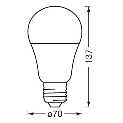 Lâmpada LED RGBW com regulação SMART+ E27/14W/230V 2700-6500K Wi-Fi - Ledvance