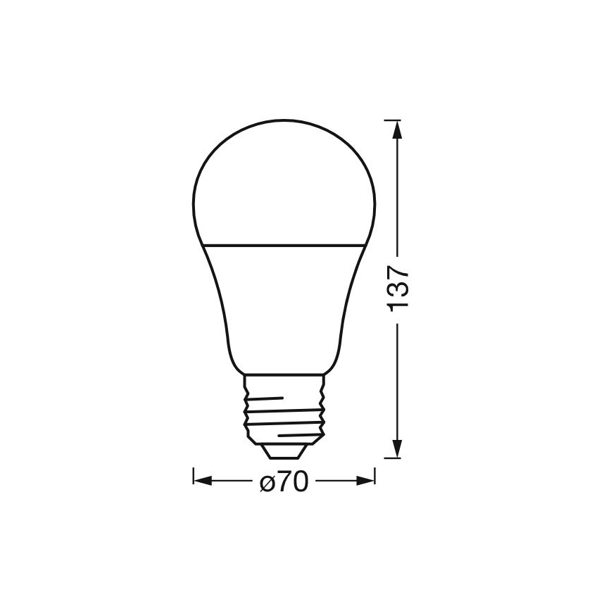 Lâmpada LED RGBW com regulação SMART+ E27/14W/230V 2700-6500K Wi-Fi - Ledvance