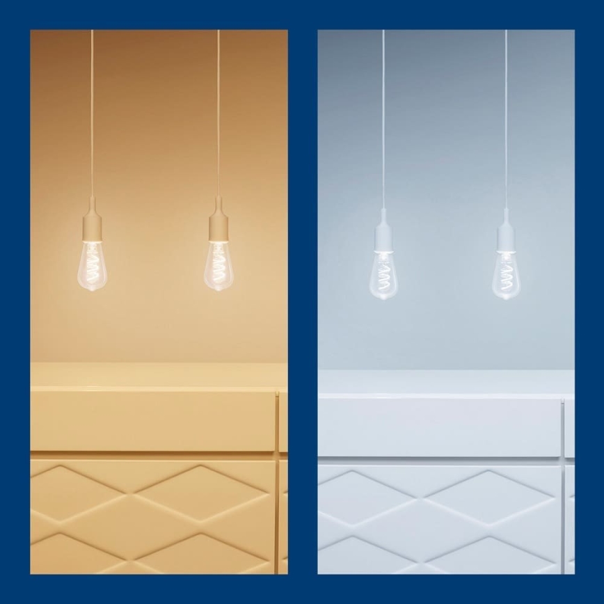 Lâmpada LED RGBW com regulação ST64 E27/6,3W/230V 2200-6500K Wi-Fi - WiZ