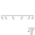 Lâmpada LED RGBW Dimerizável de Teto para Banheiro TURYN 6xGU10/6,5W/230V 2700-6500K Wi-Fi IP44 branca