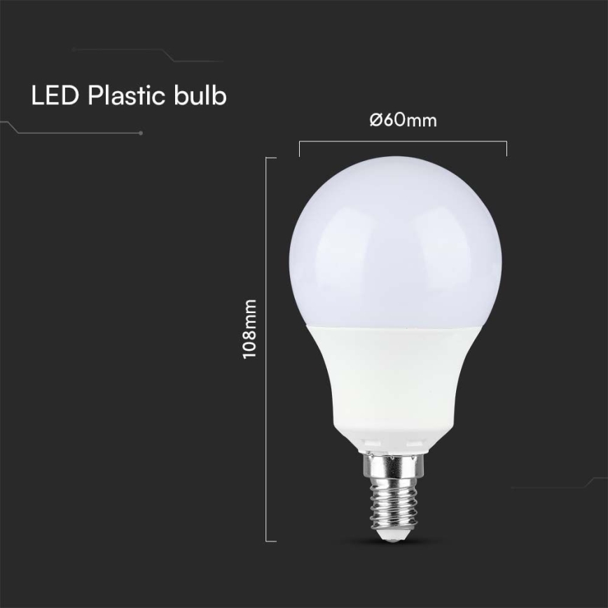 Lâmpada LED SAMSUNG CHIP A60 E14/8,5W/230V 6500K