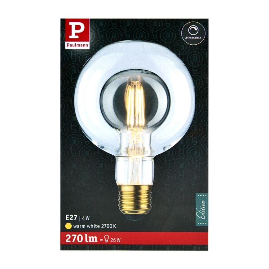 Lâmpada LED SHAPE G95 E27/4W/230V 2700K - Paulmann 28766