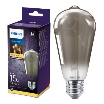 Lâmpada LED SMOKY VINTAGE Philips ST64 E27/2,3W/230V 2700K