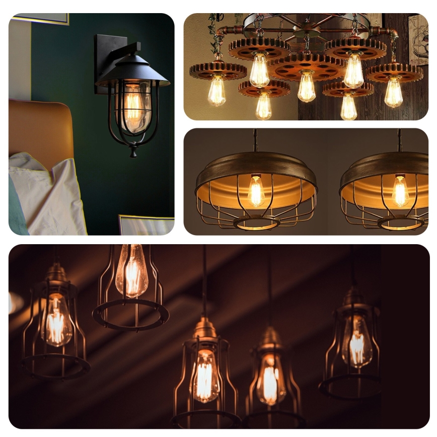 Lâmpada LED ST64 E27/4W/230V 2200K - Aigostar