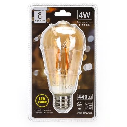 Lâmpada LED ST64 E27/4W/230V 2200K - Aigostar