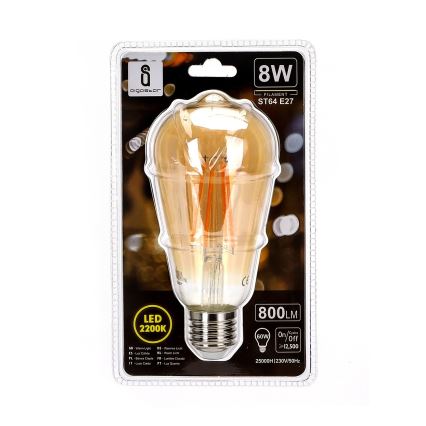 Lâmpada LED ST64 E27/8W/230V 2200K - Aigostar