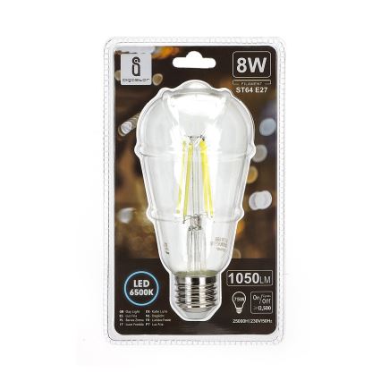 Lâmpada LED ST64 E27/8W/230V 6500K - Aigostar