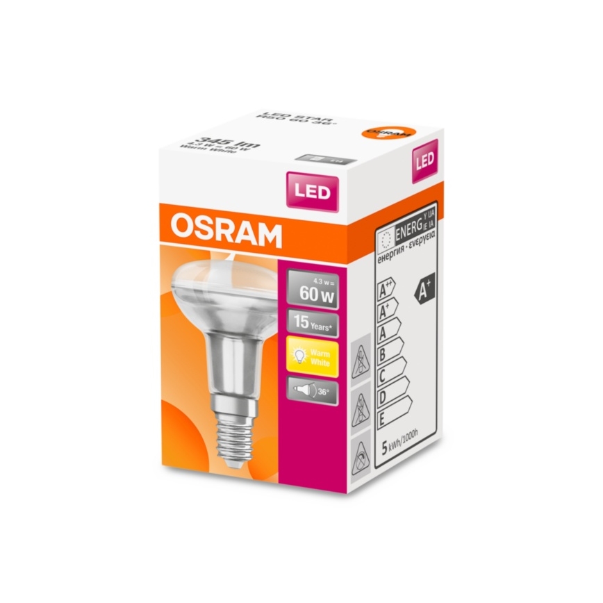 Lâmpada LED STAR R50 E14/4,3W/230V 2700K - Osram